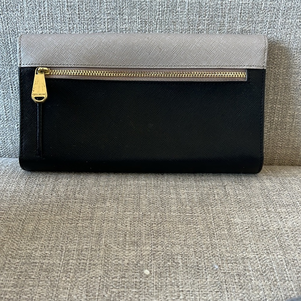 BRAHMIN | ARNO +  WALLET | BLACK + GREY SAFFIANO - Picture 10 of 11